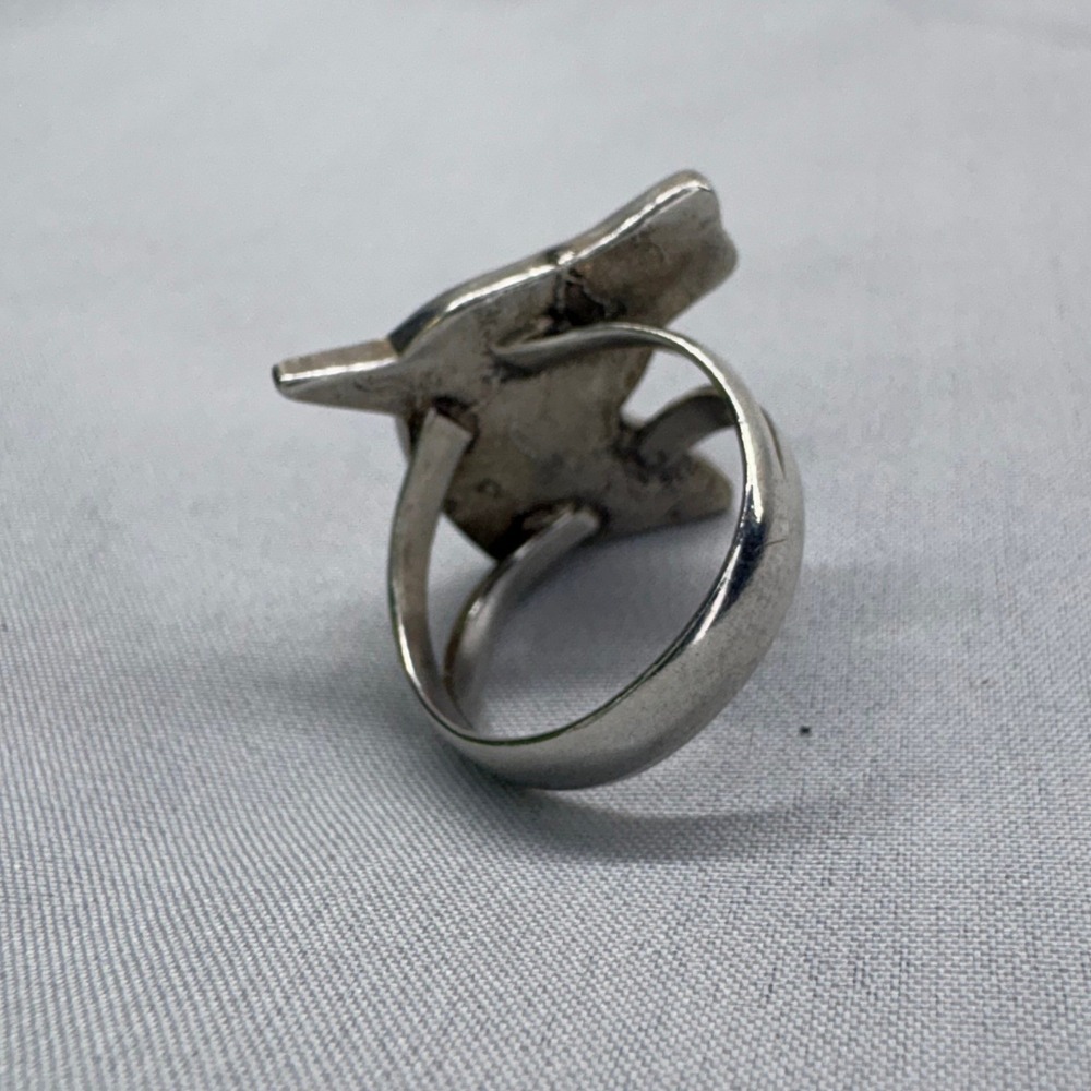 Unbranded Horse Inlay Ring Womens Size 7.5 Silver Good Southwestern Turquoise - Picture 7 of 10